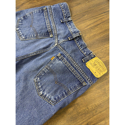 Levi's 517 Orange Tab Boot Cut Saddle Blue Jeans 36x32 1970s-1980s Vintage