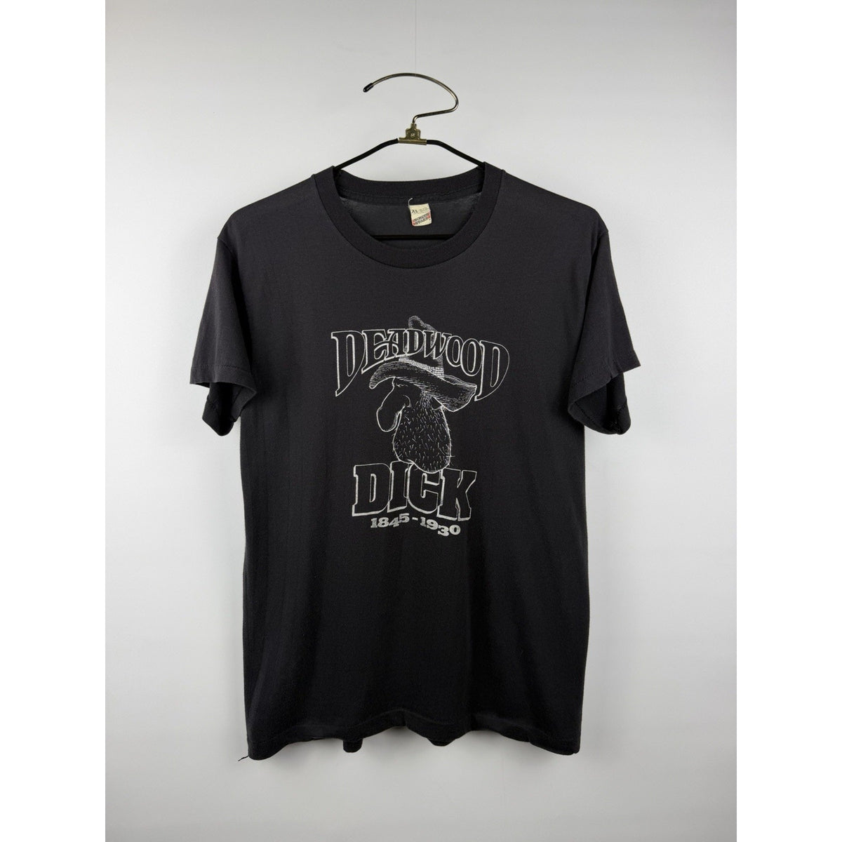 Vintage 80s Deadwood Dick gooner tee, soft and thin, Screen Stars, XL