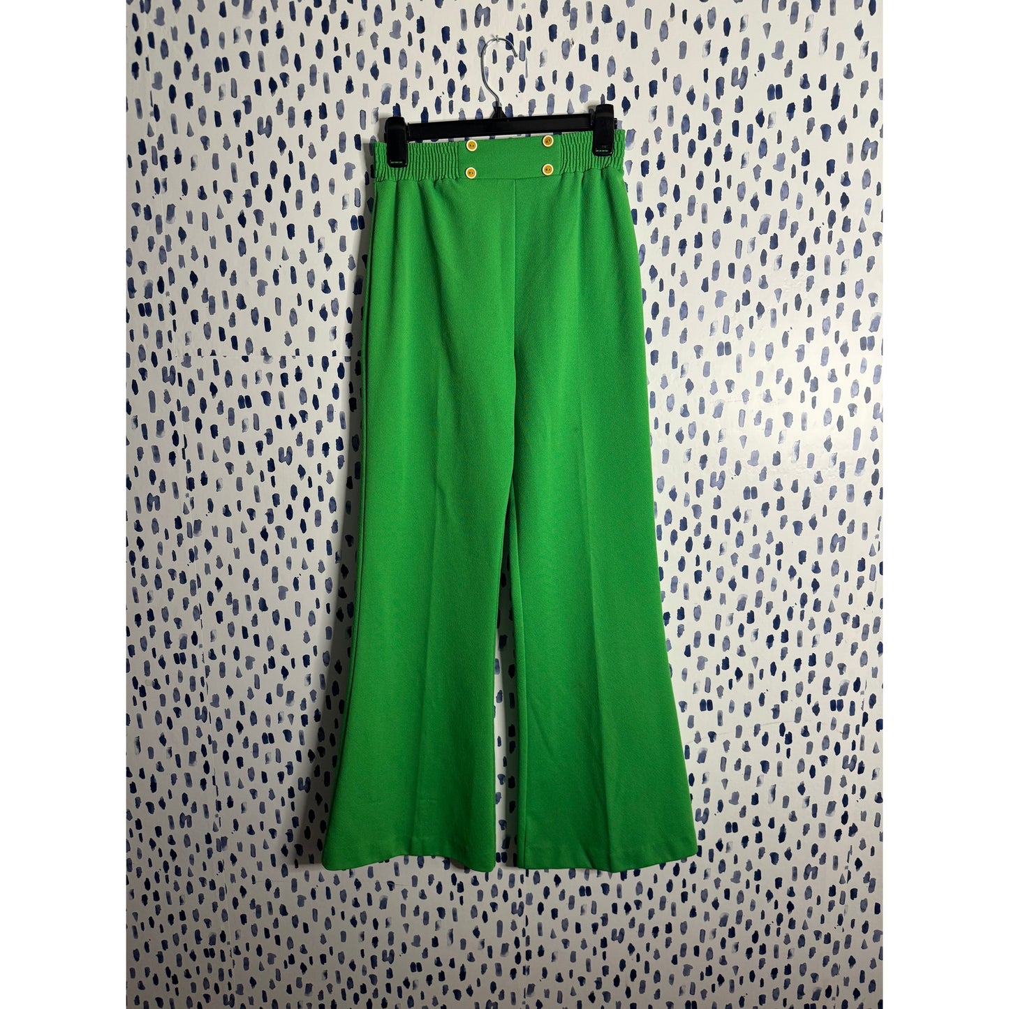 Green with envy polyester sailor pants (1970s)