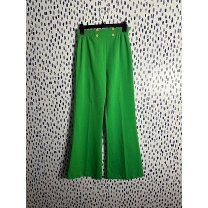 Green with envy polyester sailor pants (1970s)