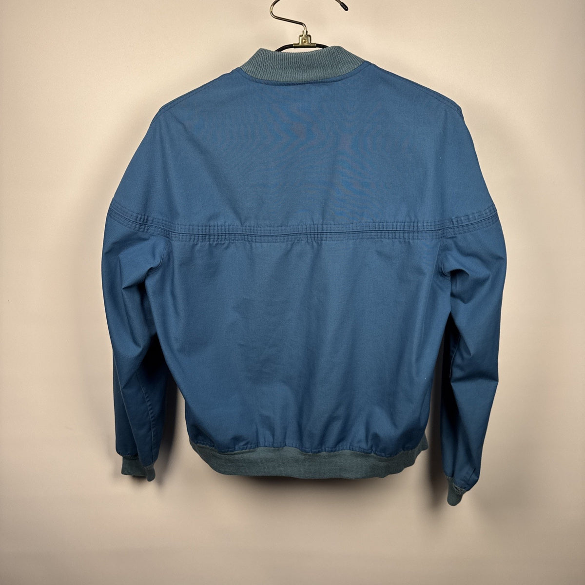 Blue Vintage Bomber Jacket Lightweight Large 1970s