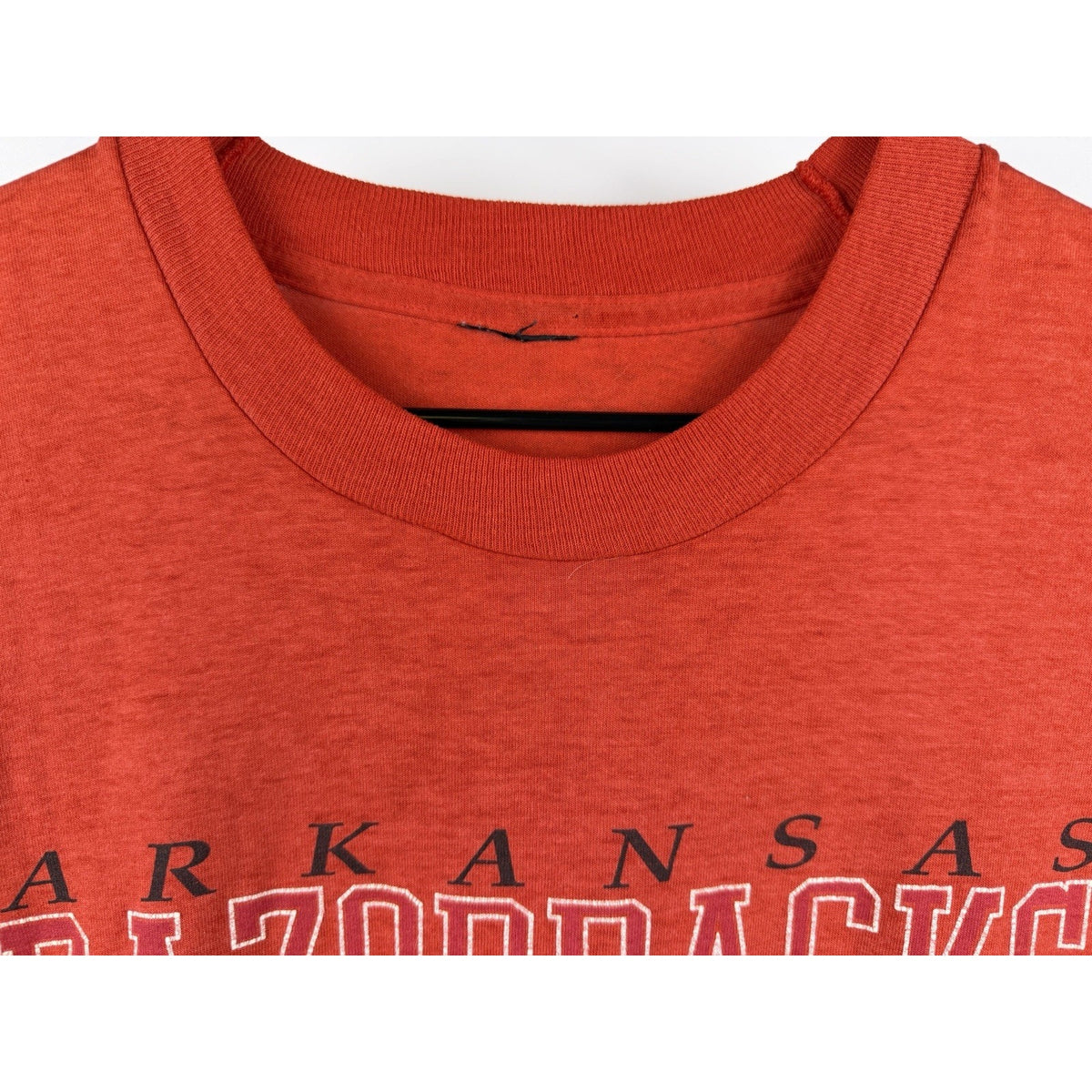 Vintage 90’s Arkansas Razorbacks Woo Pig Sooie Single Stitch Faded Tee XL 22x29