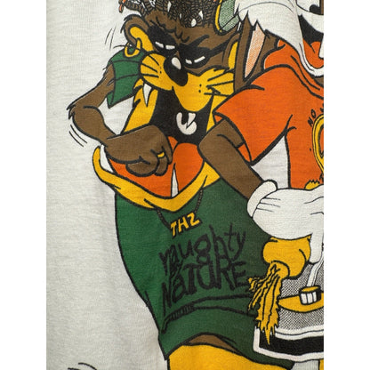 Vintage 90s Looney Tunes Naughty by Nature style single stitch tee, M