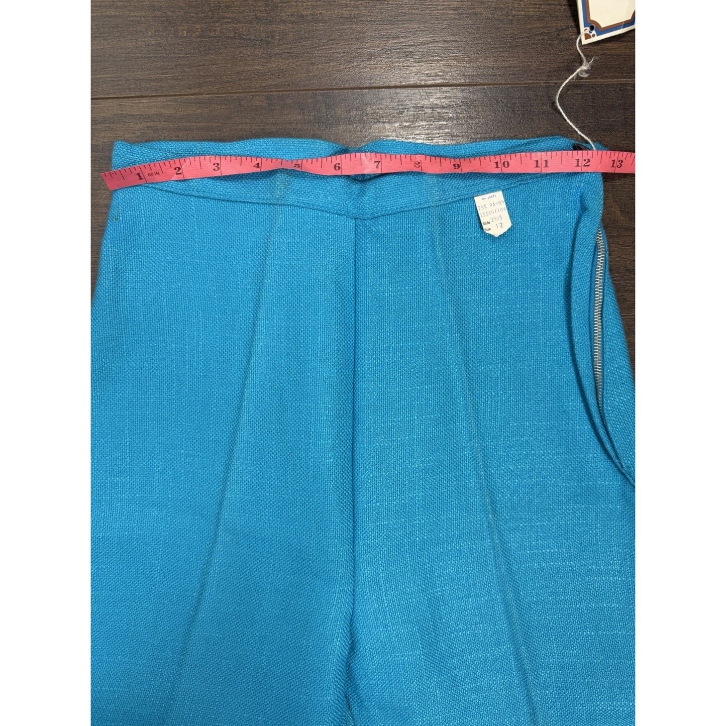 1960s Turquoise Knit Cigarette Pants - XS