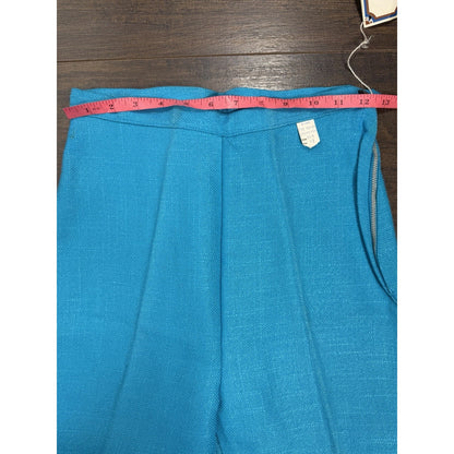 1960s Turquoise Knit Cigarette Pants - XS
