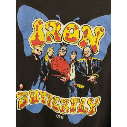 Vintage 1995 Iron Butterfly psychedelic tee, single stitch, Hanes, XL