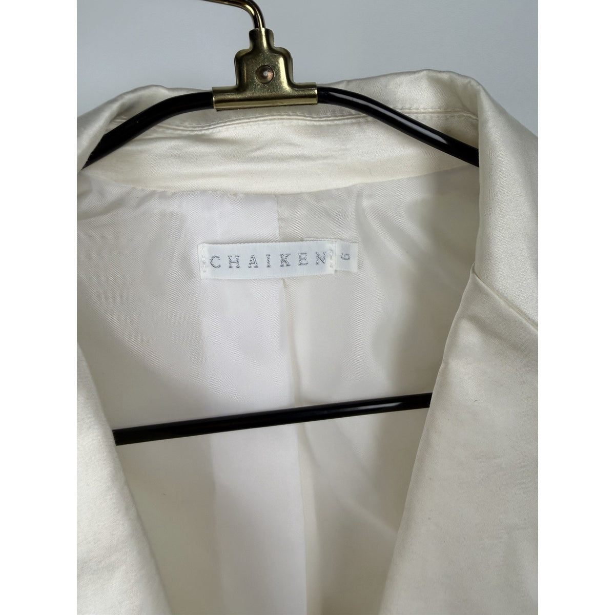 CHAIKEN structured White Blazer Jacket Size 6 Couture Luxury