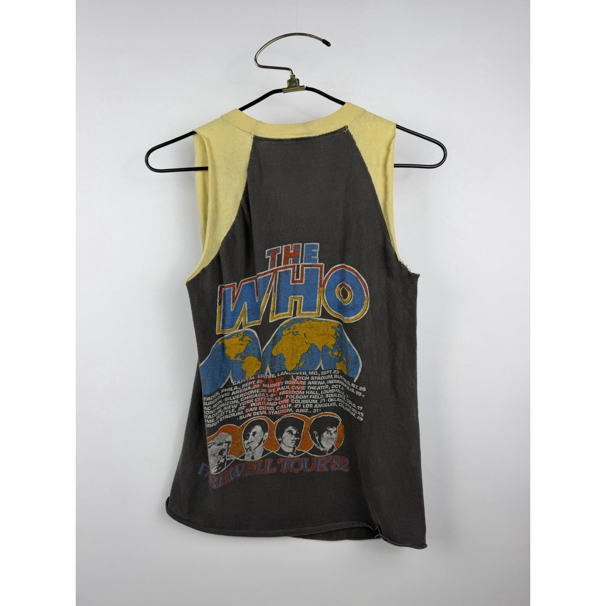 Vintage 1982 The Who American Farewell tour tee, thrashed, S