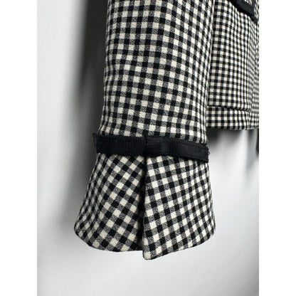 Vintage Rickie Freeman for Teri Jon gingham wool blazer, Saks, 2 (XS)