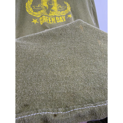 Vintage 2004 Green Day American Idiot Tour Shirt Cinder Block License L 22x27