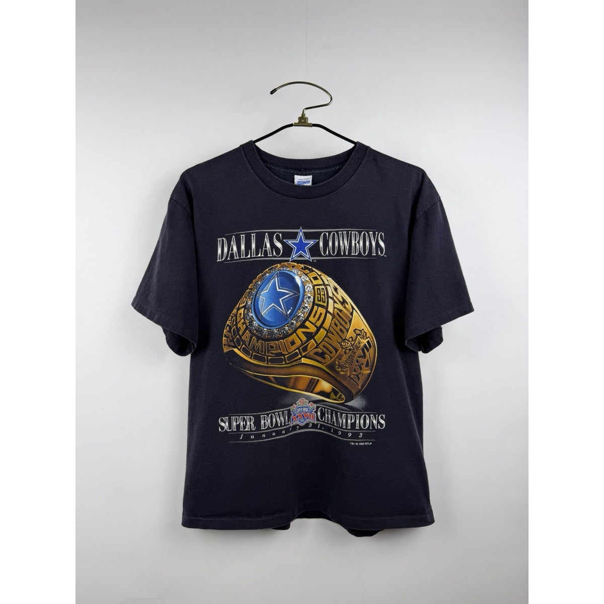 Vintage 1993 Dallas Cowboys Super Bowl Champions ring tee, Salem, L