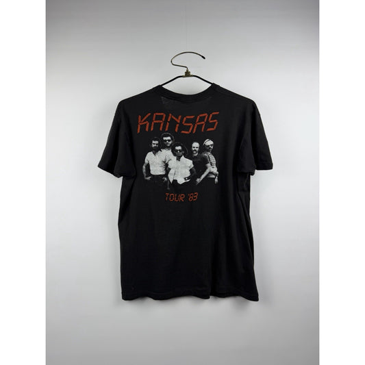 Vintage Kansas 1983 Drastic Measures Tee Single Stitch Double Sided XL 22.5x27