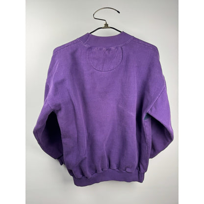 Vintage 90s Chaps Ralph Lauren purple crewneck, navy chest stripe, L
