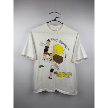 Vintage 1993 Beavis And Butthead Frog Baseball Tee Stanley Desantis Large 21x27