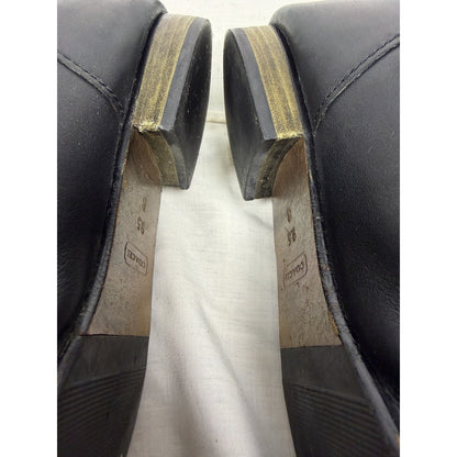 Coach Benita black leather over-the-knee riding boots, size 9.5 B