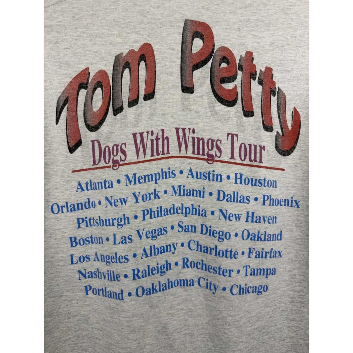 Vintage 1995 Tom Petty Dogs With Wings Tour Double Sided Rare Print Large 22x28