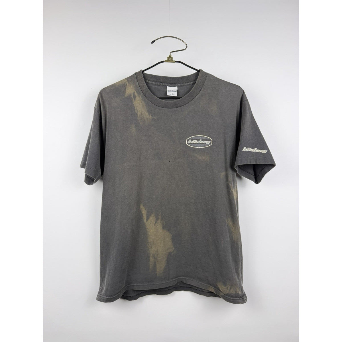 Billabong Surf Wear distressed shirt, single stitch, USA made, 90s, L