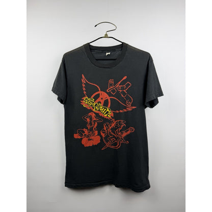 Vintage 1989 Aerosmith Permanent Vacation Tee Tattoo Flash Double Sided XL 22x29