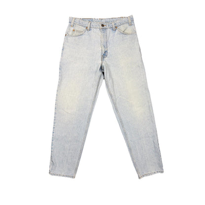 Vintage 90s Levi's 550 Orange Tab tapered jeans, light wash, 34x30