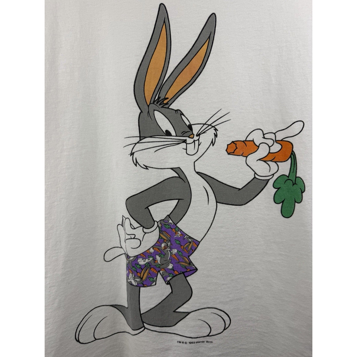 Vintage 1993 Looney Tunes Bugs Bunny single stitch tee, L