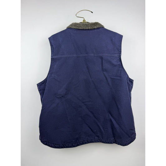 Carhartt Full Zip Sherpa-Lined Blue OV4277-M Relaxed Cotton Vest XXL 27x28