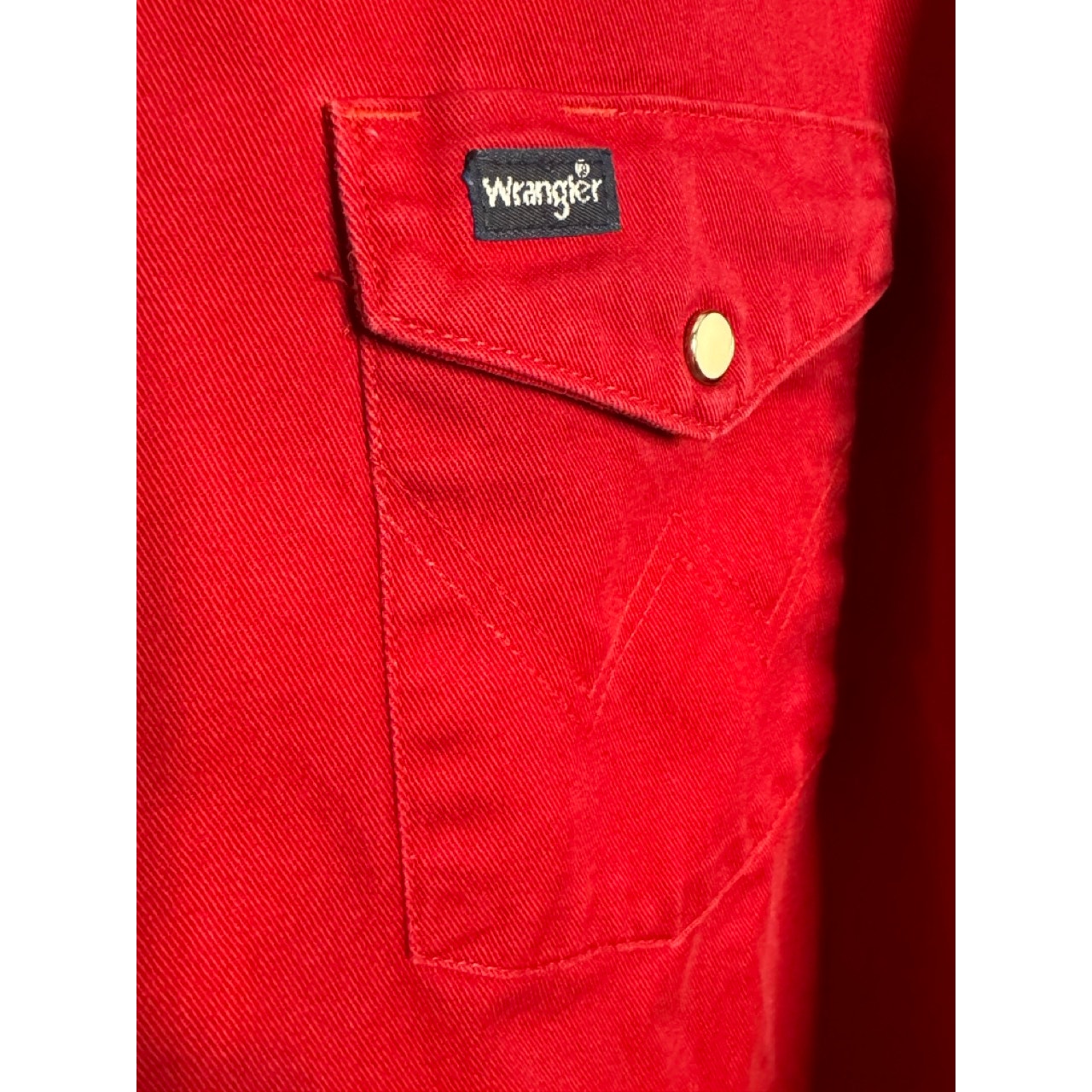 Big ole Cardinal Wrangler, short-sleeve button down (1980s)