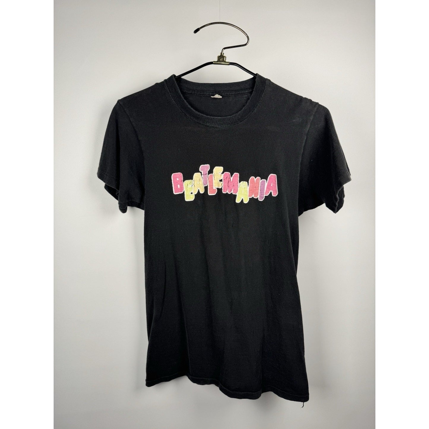 Vintage Beatles 1970’s Beatlemania Broadway Musical Shirt Black Size Small 18x28