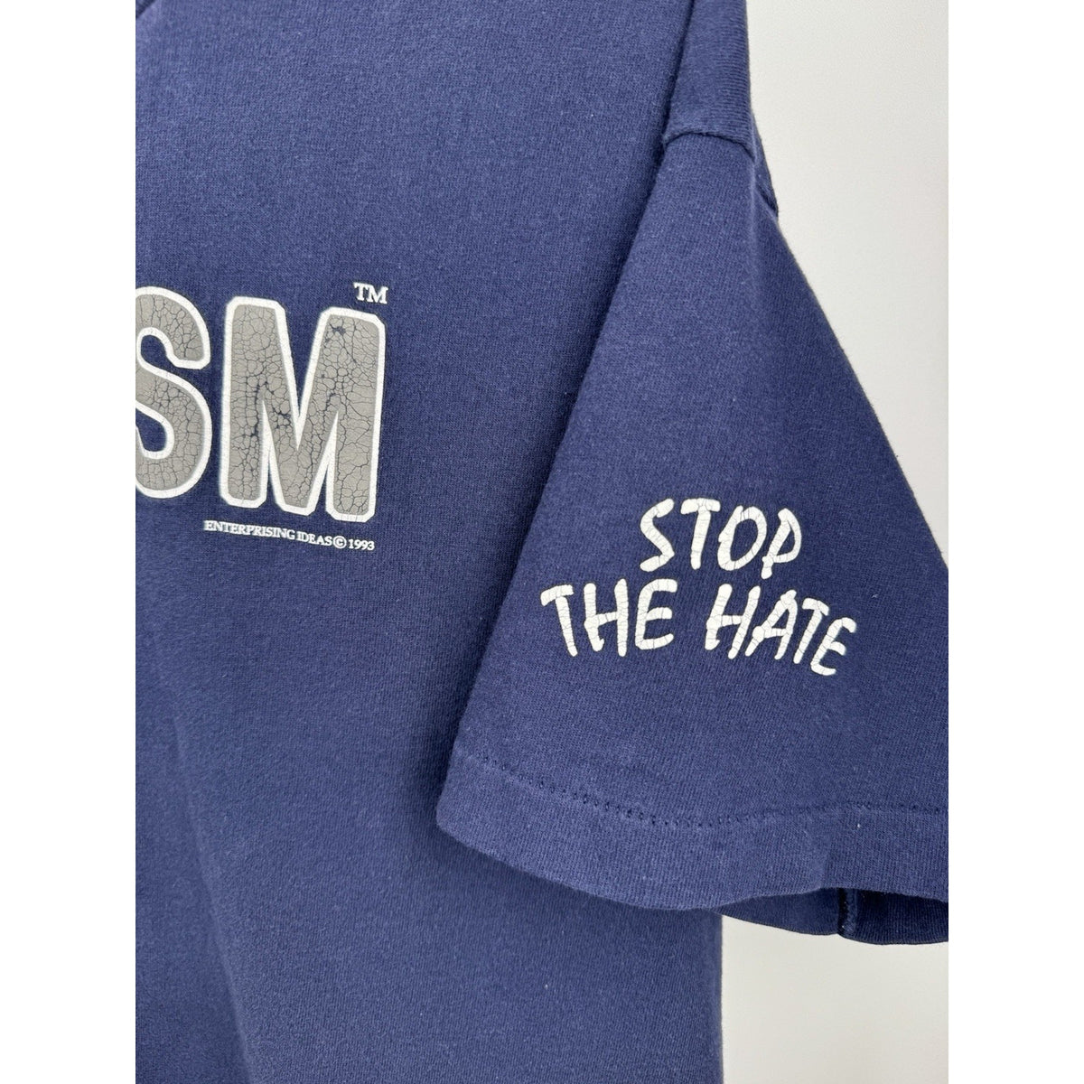 Vintage 1993 Eracism Stop the Hate double sided tee, single stitch, XL