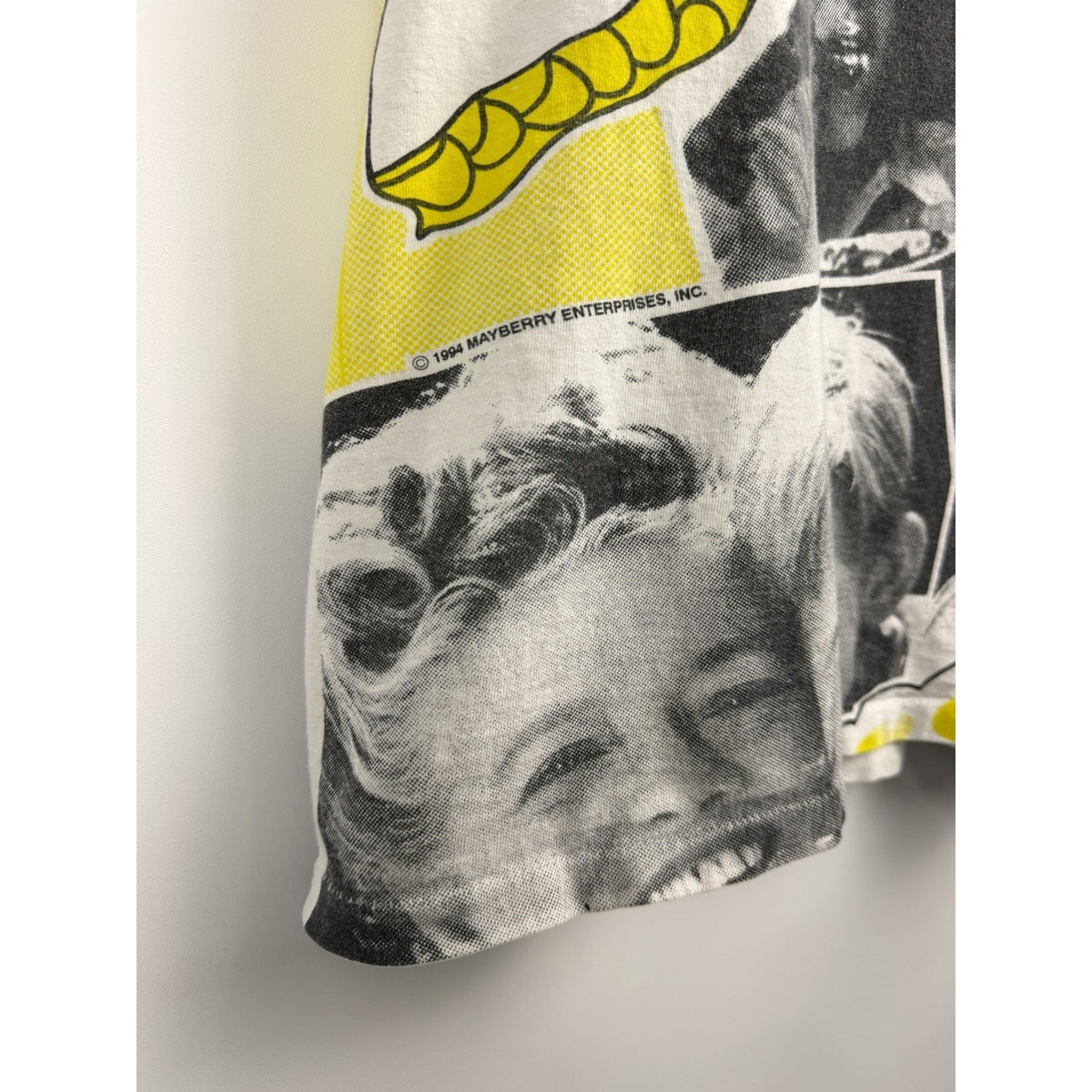 Vintage 1994 Andy Griffith Show Pickle Story all over print tee, XL
