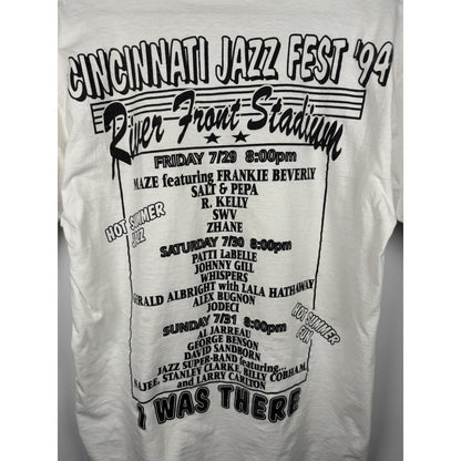 Vintage 1994 Cincinnati Jazz Fest Shirt R Kelly Salt-n-Pepa Jodeci Large 21.5x29