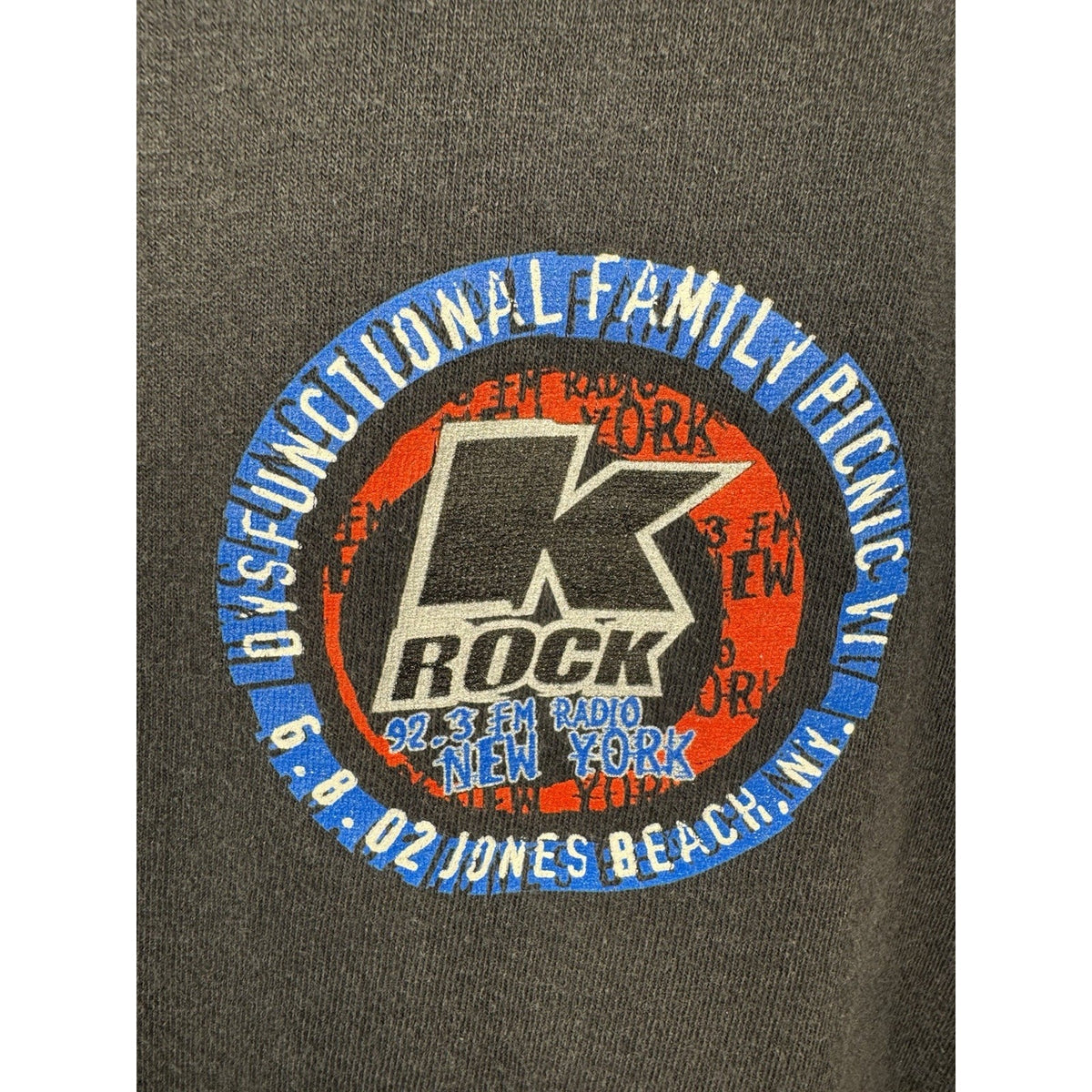 Vintage 2002 K-Rock Dysfunctional Family Picnic Shirt SOAD Korn Incubus XL 24x28