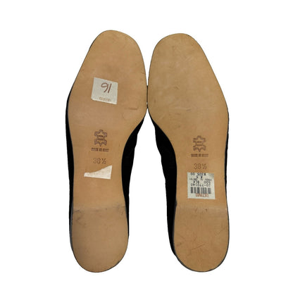 Emma Hope Albert black velvet slip-on ballet loafers, new, 38.5