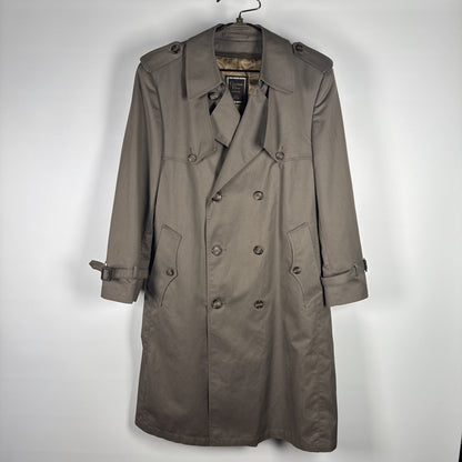 Christian Dior Authentic Trench Coat Mens 40S Belted Wool Liner Vintage Classic
