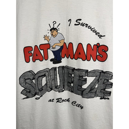 Vintage 90s Rock City Fat Man's Squeeze tee, single stitch, L