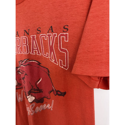 Vintage 90’s Arkansas Razorbacks Woo Pig Sooie Single Stitch Faded Tee XL 22x29