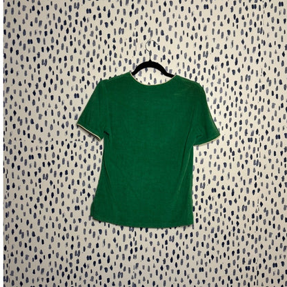 On the green, terrycloth top (1970s)