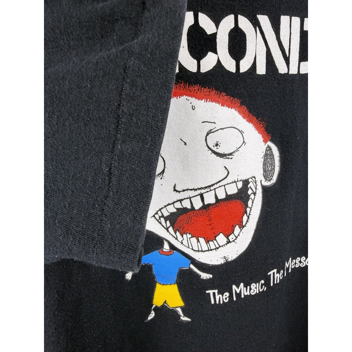 Vintage 1996 7 Seconds The Music, The Message teeth tee, XL