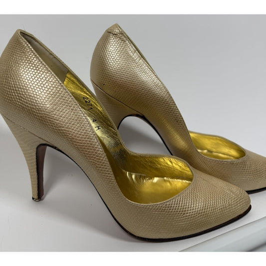1960s Fred Hayman Beverly Hills Glam Stiletto Heels - Size 4