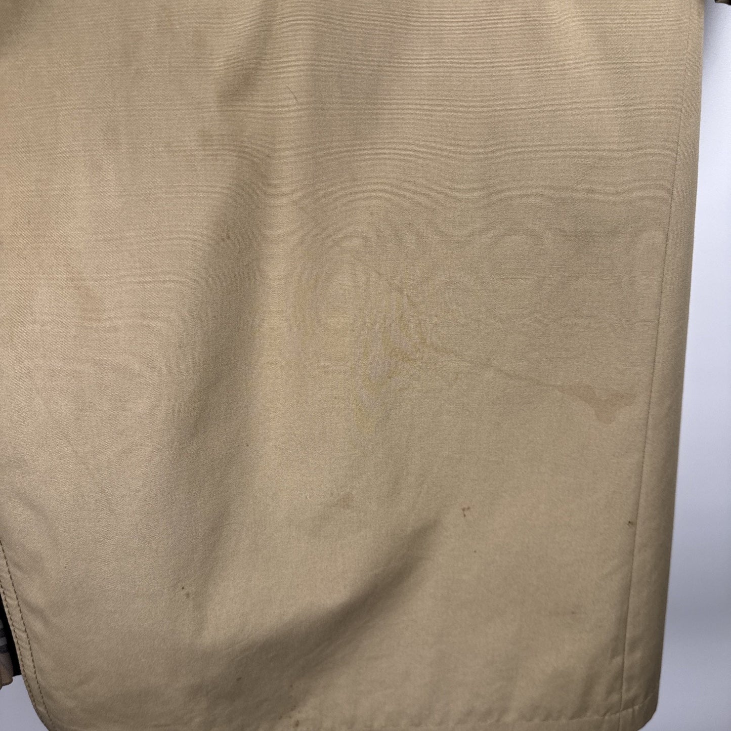 Europe Craft Vintage Trench Coat Beige Dress Coat Removable Wool Liner, Med / L