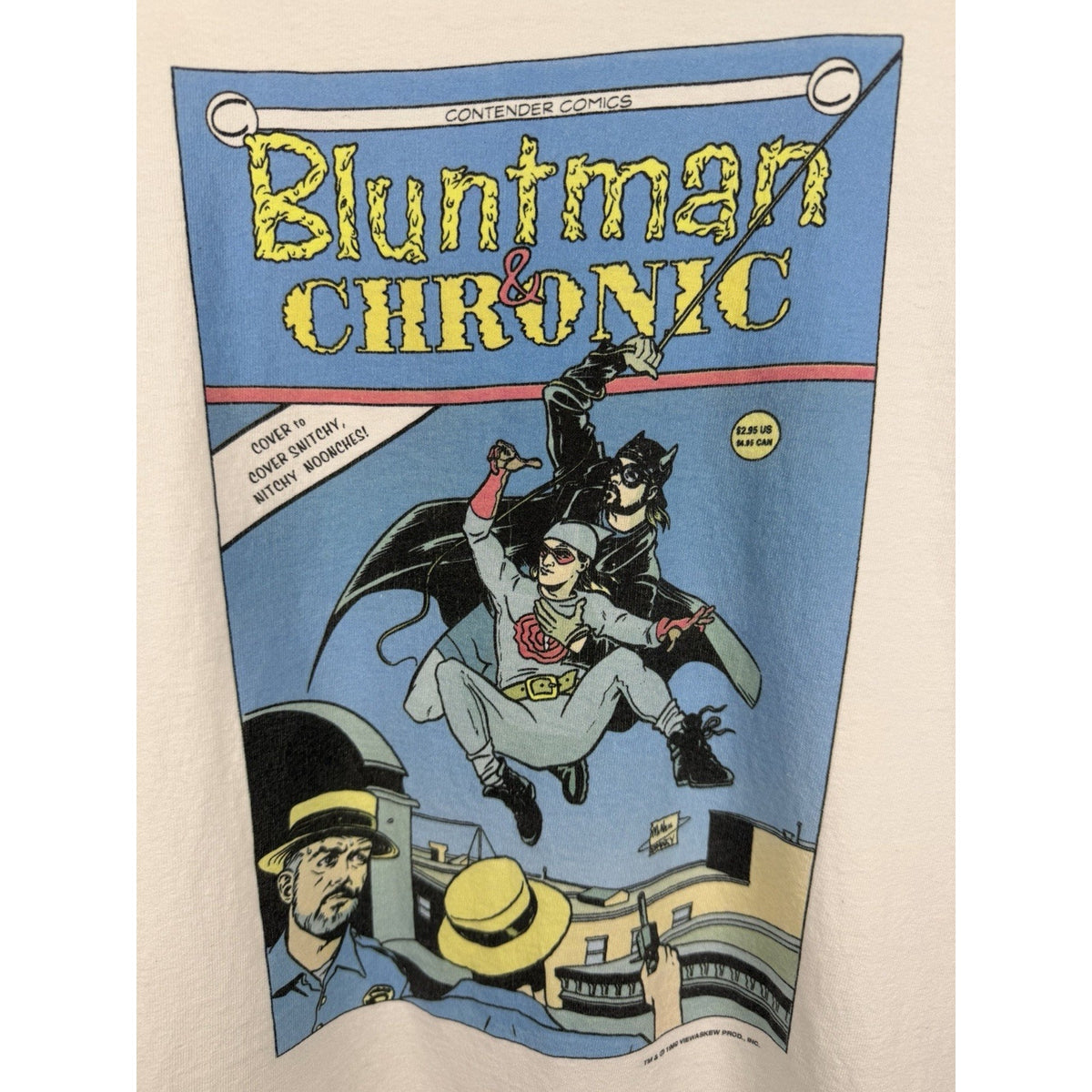 Vintage 1999 Jay & Silent Bob Bluntman & Chronic Comic Shirt Graphitti L 22x28