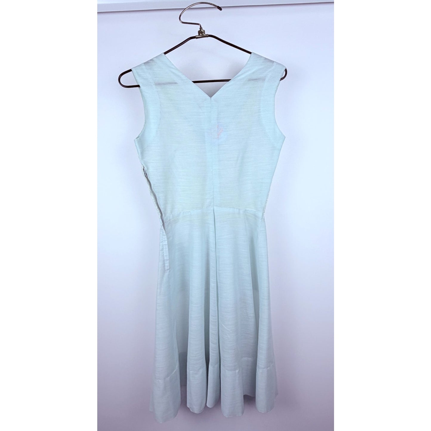 vintage 40s 50s peg palmer blue sundress pin up xs 24" waist POCKETS