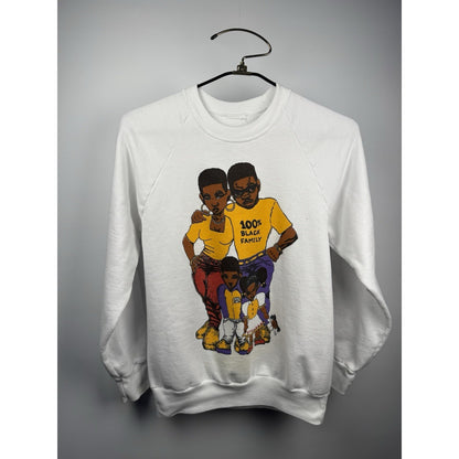 Vintage 90’s Black Culture 100% Black Family Rare Double Sided Crewneck M 19x25