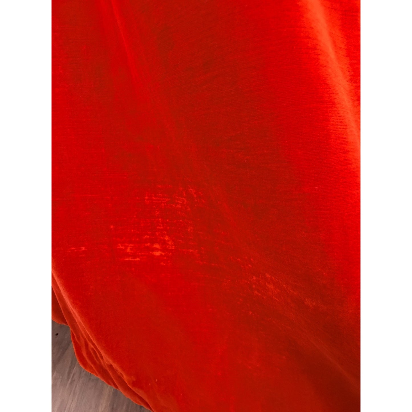 Vintage 1940s Henry Rosenfeld old hollywood orange/red velvet dress - Small