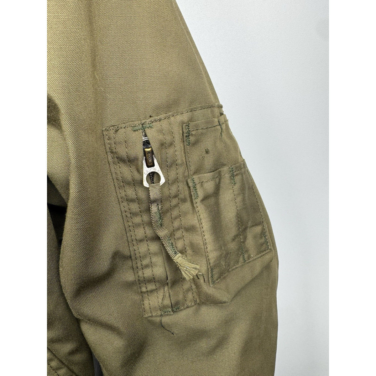 Cold weather military flyer’s jacket, NSN:8415-00-217-7221, vintage, MED-Long