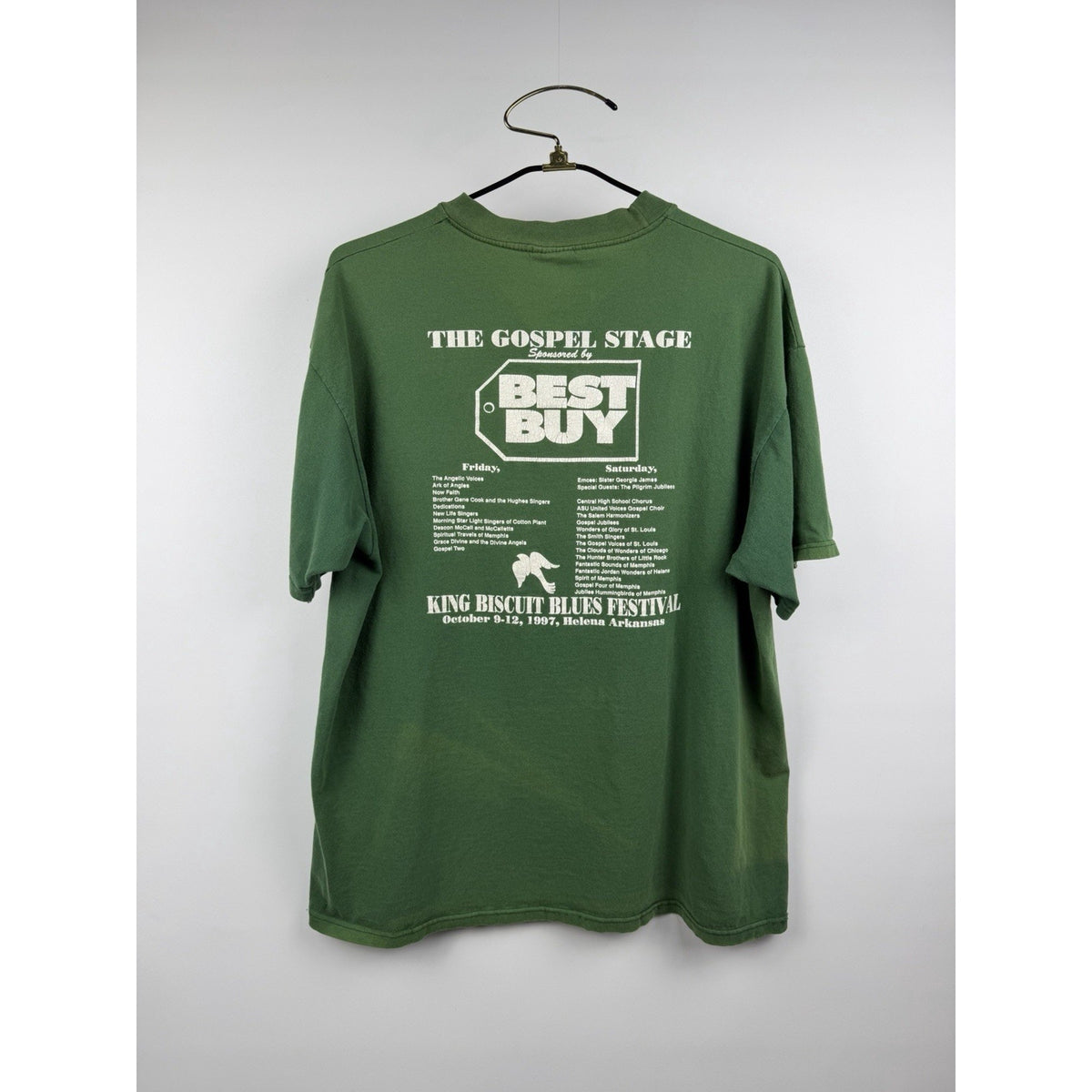 Vintage 1997 King Biscuit Blues Festival gospel stage tee, XL