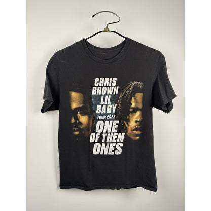Chris Brown Lil Baby One Of Them Ones Tour Rap Tee Double Sided Black Hip Hop Concert T-Shirt Mens Medium