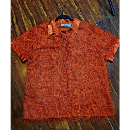 Rusty shag short-sleeve sweater (1980s)