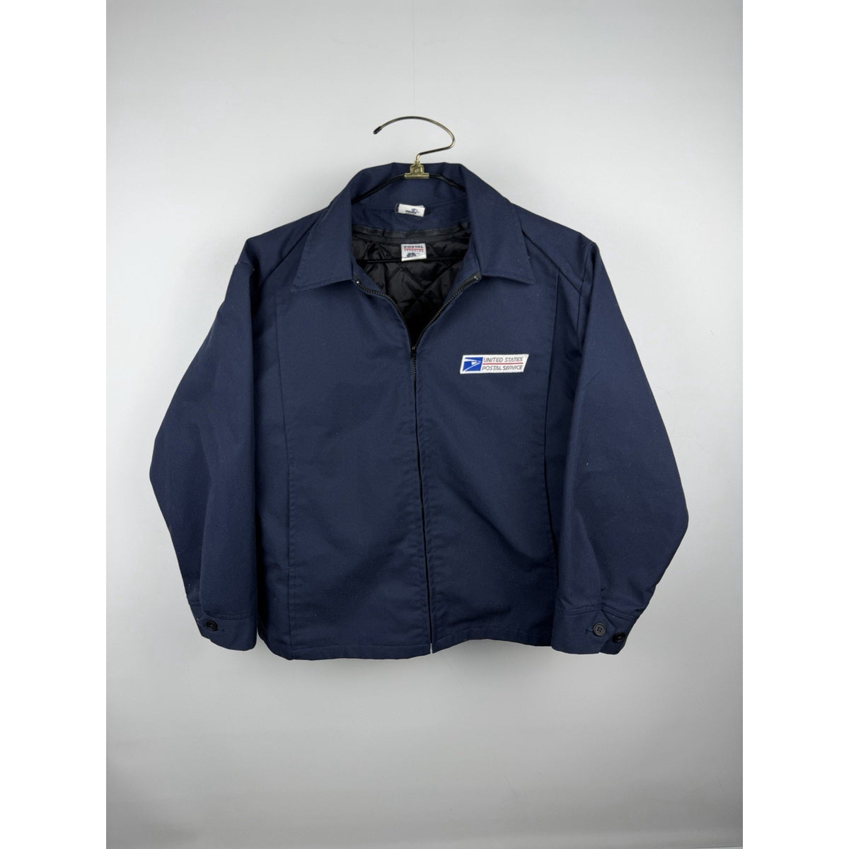 Vintage 80s USPS bomber jacket with zip-out liner, UFCW union made, XL