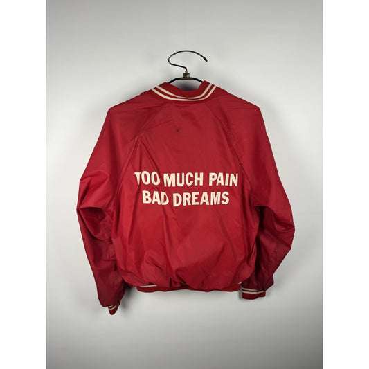 Vintage 1991 Little Milton "Too Much Pain" red satin blues jacket, L
