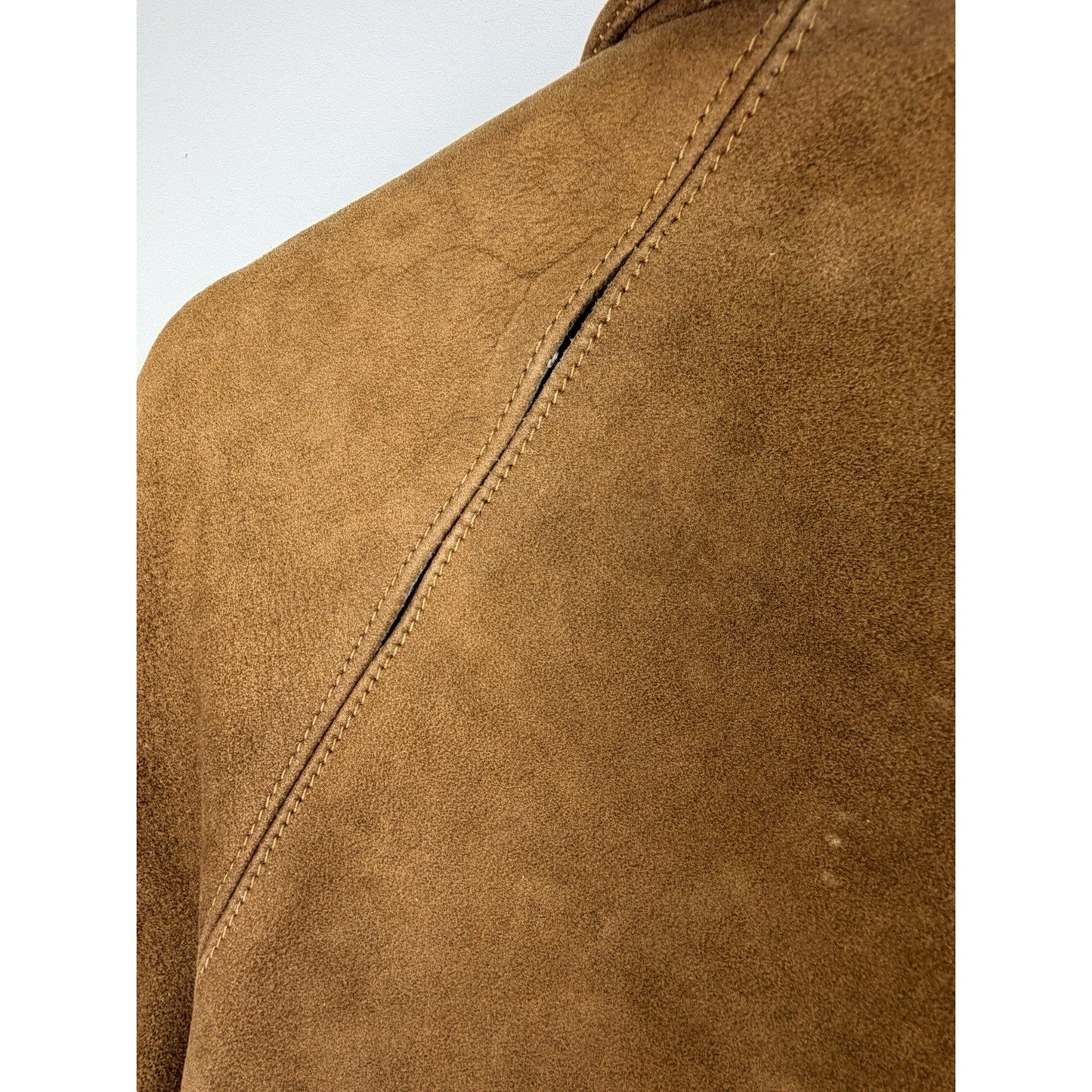 1950s Goatskin Leather Coat Swedish Thrashed Mid Century Western Jacket